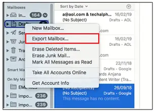 Export Mailbox option