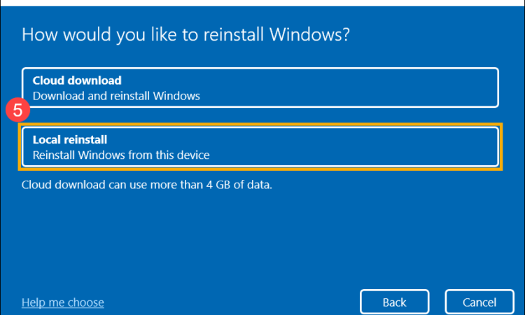 Reinstall Windows